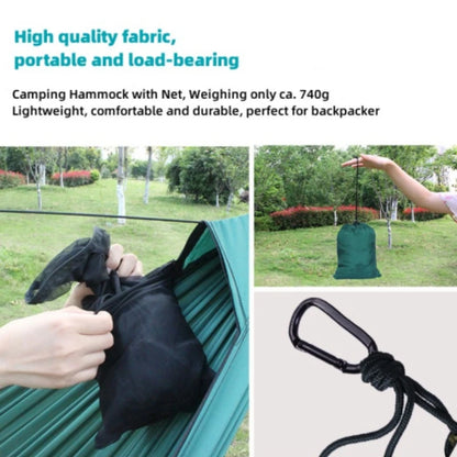 Ultra-Light 2-Person Hammock with Mosquito Net & Rain Tarp: Durable Parachute Nylon - The Complete Outdoor Shelter