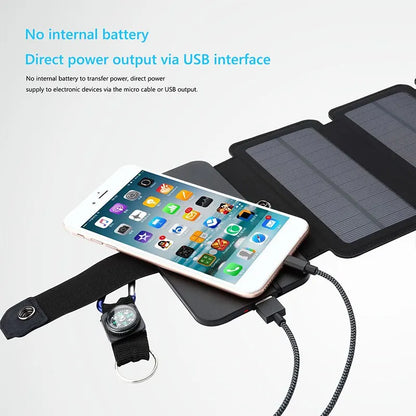 Efficient Solar Charger with USB: High Output, Foldable Design for Outdoor Adventures